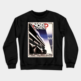 NORD EXPRESS Vintage Railway Poster Crewneck Sweatshirt